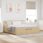 Preview: Ottoman-Bett mit Matratze Creme 200x200 cm Stoff