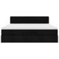 Preview: Ottoman-Bett mit Matratze Schwarz 180x200 cm Stoff