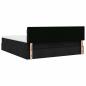 Preview: Ottoman-Bett mit Matratze Schwarz 180x200 cm Stoff