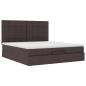 Preview: Ottoman-Bett mit Matratze Dunkelbraun 180x200 cm Stoff
