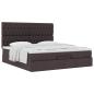 Preview: Ottoman-Bett mit Matratze Dunkelbraun 180x200 cm Stoff