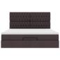 Preview: Ottoman-Bett mit Matratze Dunkelbraun 180x200 cm Stoff