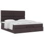 Preview: Ottoman-Bett mit Matratze Dunkelbraun 160x200 cm Stoff