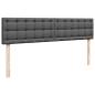 Preview: Ottoman-Bett mit Matratze Dunkelgrau 200x200 cm Stoff