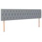 Preview: Ottoman-Bett mit Matratze Hellgrau 180x200 cm Stoff