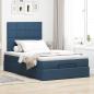 Preview: Ottoman-Bett mit Matratze Blau 120x190 cm Stoff