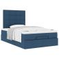 Preview: Ottoman-Bett mit Matratze Blau 120x190 cm Stoff