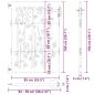Preview: Gartentor 85x150 cm Cortenstahl Bambus-Design