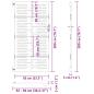 Preview: Gartentor 85x200 cm Cortenstahl Quadratisches Design