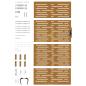 Preview: Gartentor 85x200 cm Cortenstahl Quadratisches Design