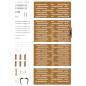 Preview: Gartentor 85x200 cm Cortenstahl Quadratisches Design