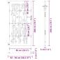 Preview: Gartentor 85x200 cm Cortenstahl Bambus-Design