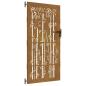 Preview: Gartentor 85x200 cm Cortenstahl Bambus-Design