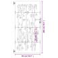 Preview: Gartentor 85x200 cm Cortenstahl Bambus-Design
