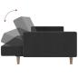 Preview: Schlafsofa 2-Sitzer Dunkelgrau Stoff