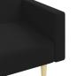 Preview: Schlafsofa 2-Sitzer mit Fußhocker Schwarz Stoff