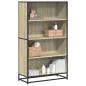 Preview: ARDEBO.de - Bücherregal Sonoma-Eiche 80,5x35x139 cm Holzwerkstoff