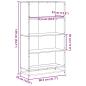 Preview: Bücherregal Sonoma-Eiche 80,5x35x139 cm Holzwerkstoff