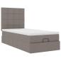 Preview: Ottoman-Bett mit Matratze Taupe 90x190 cm Stoff