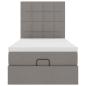 Preview: Ottoman-Bett mit Matratze Taupe 100x200 cm Stoff