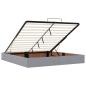 Preview: Ottoman-Bett mit Matratze Hellgrau 160x200 cm Stoff