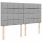 Preview: Ottoman-Bett mit Matratze Hellgrau 160x200 cm Stoff