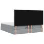 Preview: Ottoman-Bett mit Matratze Hellgrau 160x200 cm Stoff
