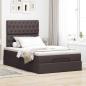 Preview: Ottoman-Bett mit Matratze Dunkelbraun 120x200 cm Stoff