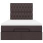 Preview: Ottoman-Bett mit Matratze Dunkelbraun 120x200 cm Stoff