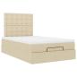 Preview: Ottoman-Bett mit Matratze Creme 120x200 cm Stoff