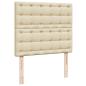 Preview: Ottoman-Bett mit Matratze Creme 120x200 cm Stoff