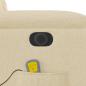 Preview: Massagesessel Elektrisch Creme Stoff