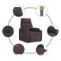 Preview: Massagesessel mit Aufstehhilfe Dunkelbraun Stoff