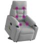 Preview: Massagesessel mit Aufstehhilfe Wolkengrau Stoff