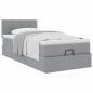 Preview: Ottoman-Bett mit Matratze Hellgrau 80x200 cm Stoff