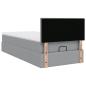 Preview: Ottoman-Bett mit Matratze Hellgrau 90x190 cm Stoff