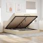Preview: ARDEBO.de - Ottoman-Bett mit Matratze Creme 180x200 cm Stoff