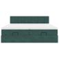 Preview: Ottoman-Bett mit Matratzen Dunkelgrün 200x200 cm Samt