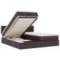 Preview: Ottoman-Bett mit Matratzen Dunkelbraun 200x200 cm Stoff