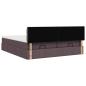 Preview: Ottoman-Bett mit Matratzen Dunkelbraun 200x200 cm Stoff