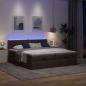 Preview: Ottoman-Bett mit Matratzen Dunkelbraun 200x200 cm Stoff