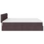 Preview: Ottoman-Bett mit Matratzen Dunkelbraun 200x200 cm Stoff