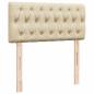 Preview: Ottoman-Bett mit Matratzen Creme 200x200 cm Stoff