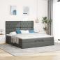 Preview: Ottoman-Bett mit Matratze Dunkelgrau 160x200 cm Stoff
