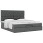 Preview: Ottoman-Bett mit Matratze Dunkelgrau 160x200 cm Stoff
