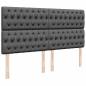 Preview: Ottoman-Bett mit Matratze Dunkelgrau 160x200 cm Stoff