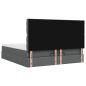 Preview: Ottoman-Bett mit Matratze Dunkelgrau 160x200 cm Stoff
