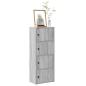 Preview: ARDEBO.de - Bücherregal Grau Sonoma 40x24x102 cm Holzwerkstoff