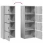 Preview: Bücherregal Grau Sonoma 40x24x102 cm Holzwerkstoff