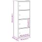 Preview: Bücherregal Grau Sonoma 40x24x102 cm Holzwerkstoff
